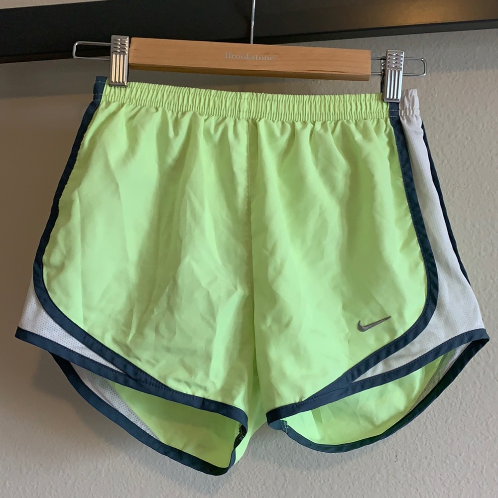 bright green nike dry fit shorts